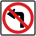 No left Turn Symbol - R3-2
